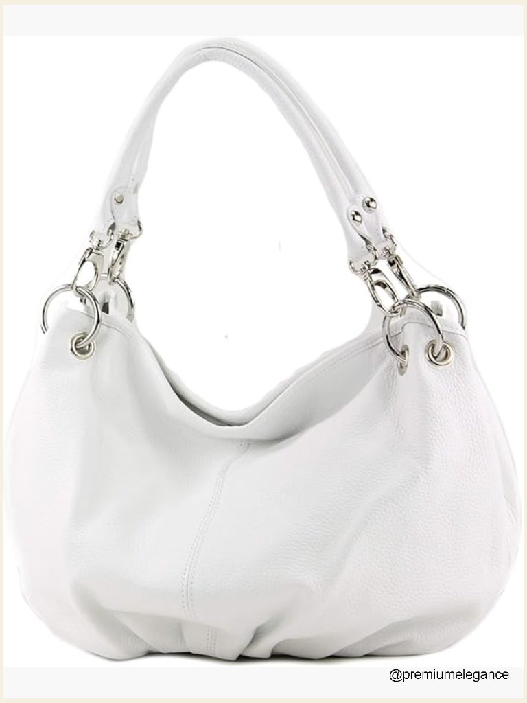 Handmade Italian Leather Shoulder Bag With Detachable Strap
